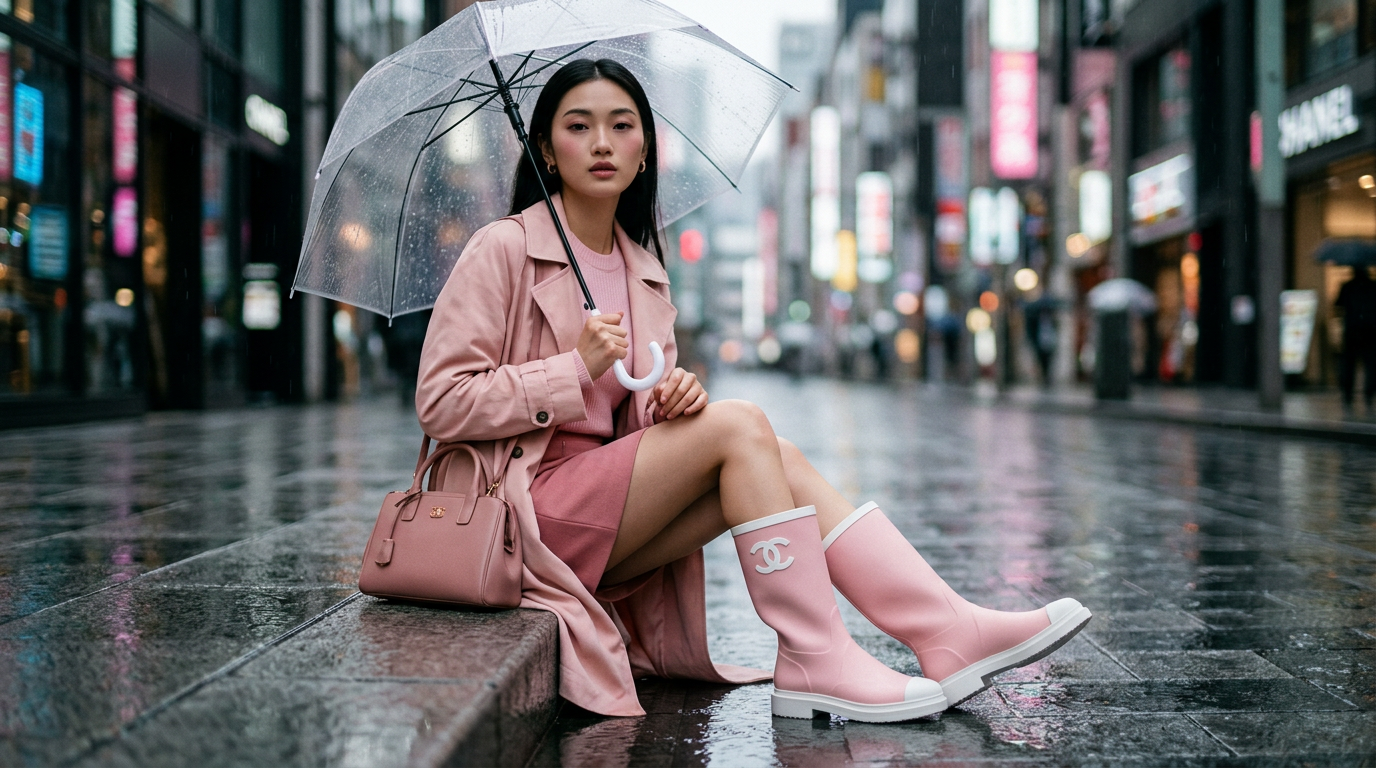 샤넬 뉴러버 부츠 (핑크)